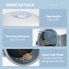 PawHut Cat Litter Box with Lid, Covered Litter Box w/ High Sides, Air Freshener, Large Two-Way Entrance Kitty Litter Box, Foldable, Easy Clean, W