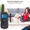Dog Training Collar with Remote; Electronic Dog Shock Collar with Beep; Vibration; Shock; Light and Keypad Lock Mode; Waterproof Electric Dog Col