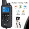 Dog Training Collar with Remote; Electronic Dog Shock Collar with Beep; Vibration; Shock; Light and Keypad Lock Mode; Waterproof Electric Dog Col