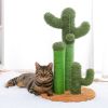 (Do Not Sell on Amazon) Cat Scratching Post Cactus Cat Scratcher Featuring with 3 Scratching Poles and Interactive Dangling Ball