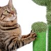 (Do Not Sell on Amazon) Cat Scratching Post Cactus Cat Scratcher Featuring with 3 Scratching Poles and Interactive Dangling Ball