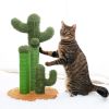 (Do Not Sell on Amazon) Cat Scratching Post Cactus Cat Scratcher Featuring with 3 Scratching Poles and Interactive Dangling Ball