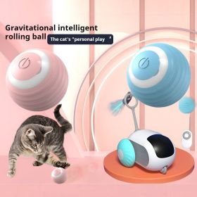 Cat Chase Toy Cat Interactive Ball Smart Pet Cat Toys Indoor Automatic Rolling Magic Ball Electronic Interactive Cat Toy Cat Game Accessories (Color: Pink)